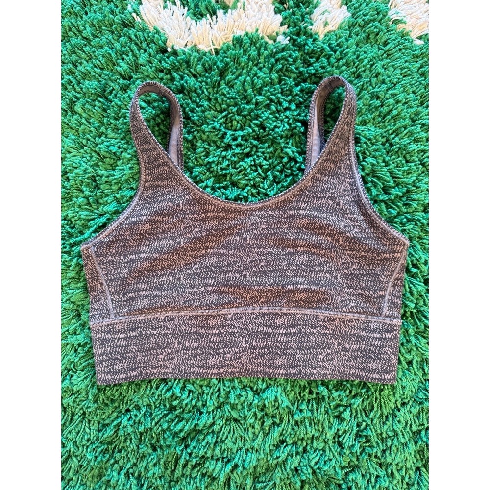 Under Armour Sports Bra Womens Medium Grey Purple Excellent Crisscross Back